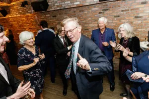 man dancing at Katie and Zachary's wedding
