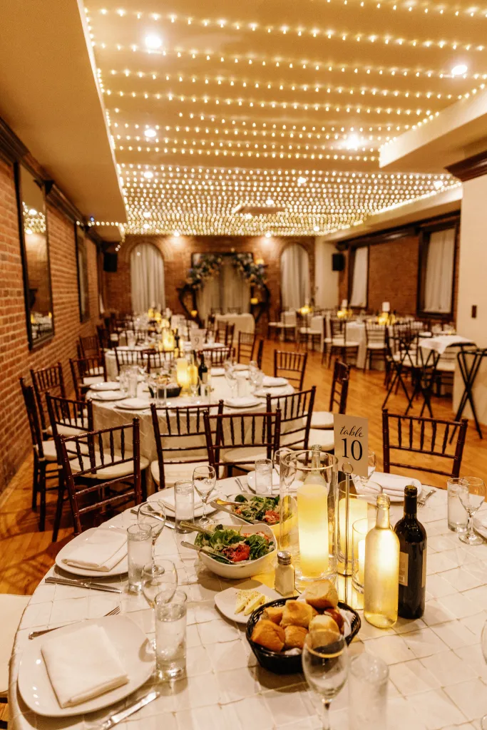 dining room for Katie and Zachary's wedding