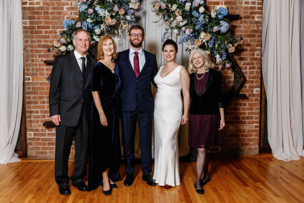 Katie and Zachary with their family